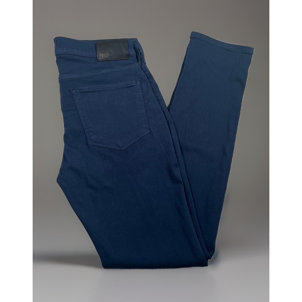PAIGE Lennox Slim Fit Pants Mens 31x33 Navy Blue Transcend Soft Stretch Casual